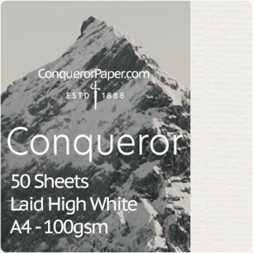 SMALL PACK - TINT:HighWhite, FINISH:Laid, PAPER:100gsm, SIZE:A4-210x297mm, QTY:50Sheets, WATERMARK:Yes 